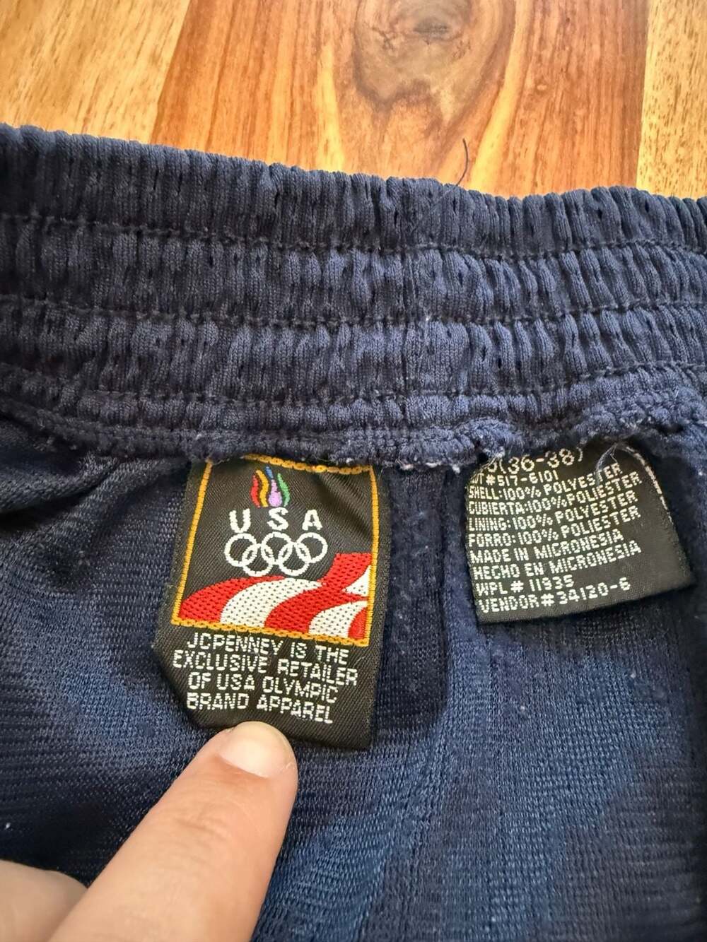 Vintage USA Olympic Brand Mesh Tear-Away Basketball Pants - Picture 2 of 7